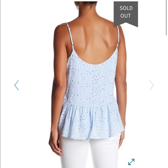 Velvet Graham & Spencer Marisa Eyelet Peplum Tank - Picture 2 of 2